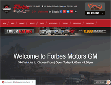 Tablet Screenshot of forbesmotors.com